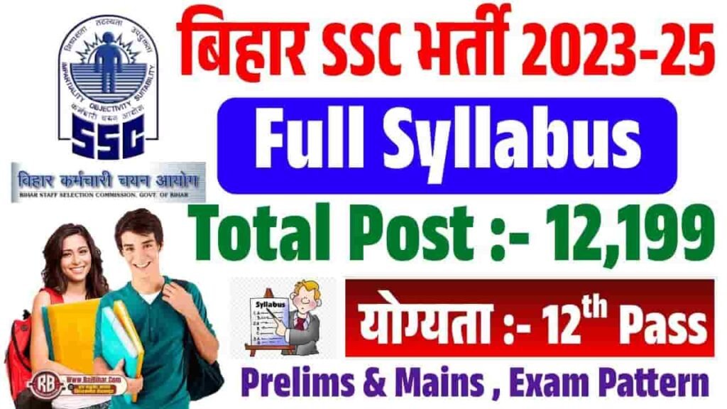 Bihar SSC Inter Level Syllabus 2025