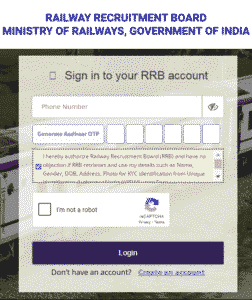 RRB NTPC 12th Level City Intimation Slip 2025