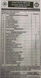 RBI Lateral Entry Recruitment 2026
