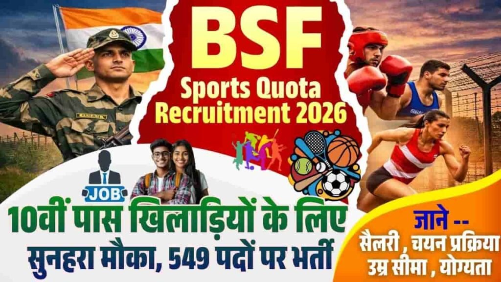 BSF Constable GD Sports Quota Recruitment 2026